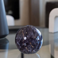 Neva Vase - Charcoal Marble Candle Holder