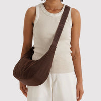 Baggu Medium Nylon Crescent Bag - Coffee