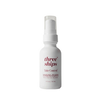 A white pump bottle of three ships Take Control Salicylic Acid 10% Azelaic Acid Facial Cleansing Serum, set against a white background