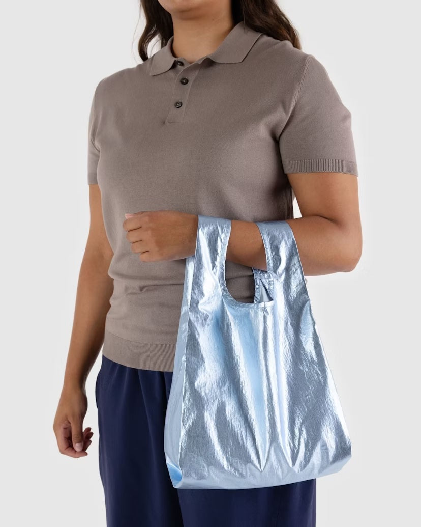 Baby Baggu Reusable Bag - Metallic Light Blue – Garden City Essentials