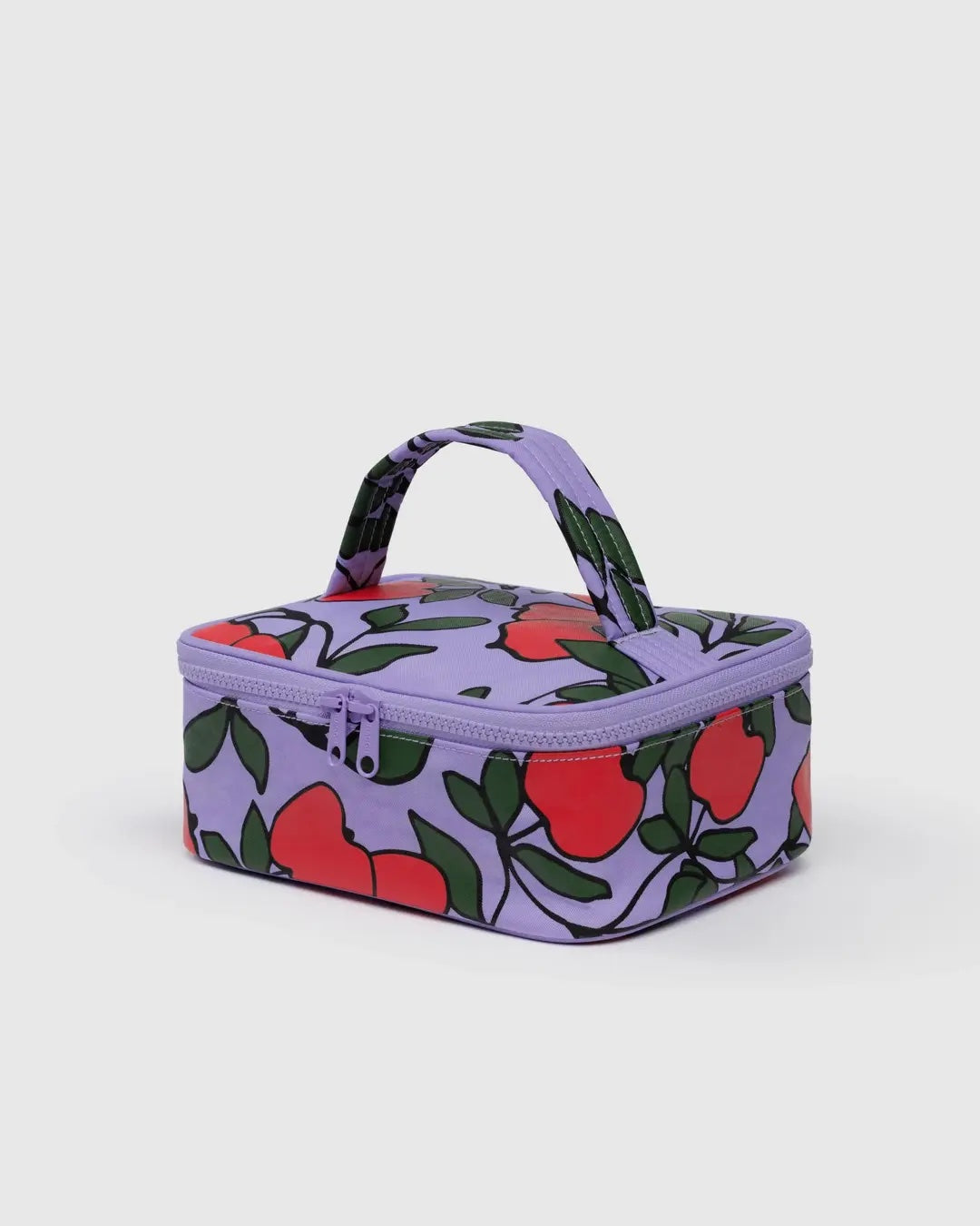 baggu small cosmetic case in apple tree print against a white background