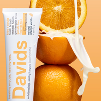 Davids kids + adults nano-hydroxyapatite premium toothpaste / orange vanilla