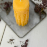 Drippy Beeswax Candle Pillar