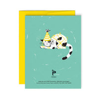 Chat Taquin Greeting card