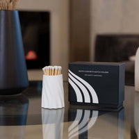 White Concrete Safety Match Set
