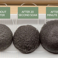 Luna Konjac Facial Sponge - Black Charcoal