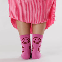 Crew Socks - Peony Happy