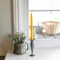 Hand Dipped Beeswax Taper Candle Pair