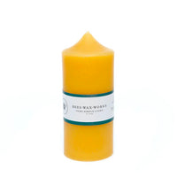 Six Inch Beeswax Pillar Candle