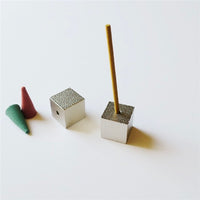 Silver Cube Incense Holder
