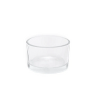 small clear glass tea light candle holder