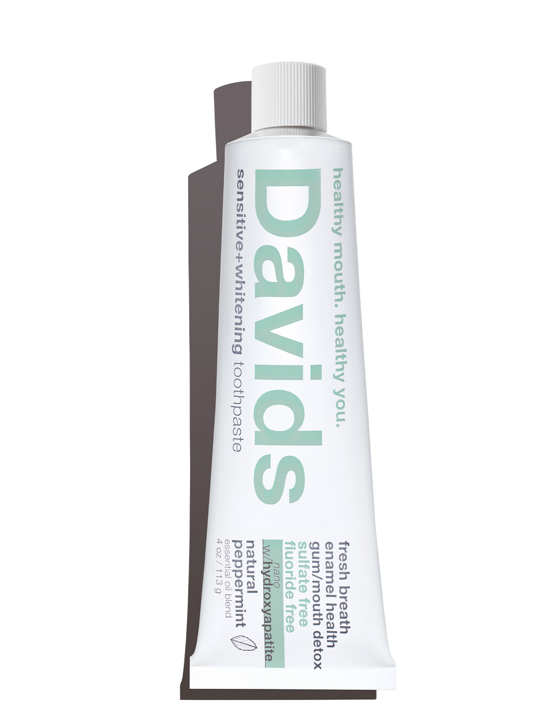 Davids Hydroxi™ Sensitive + Whitening Nano-Hydroxyapatite Premium Toothpaste / Peppermint / 4oz