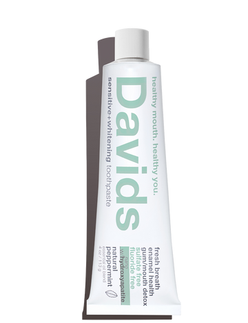 Davids Hydroxi™ Sensitive + Whitening Nano-Hydroxyapatite Premium Toothpaste / Peppermint / 4oz