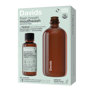 Davids Hydroxi™ fresh breath mouthwash - natural fresh mint