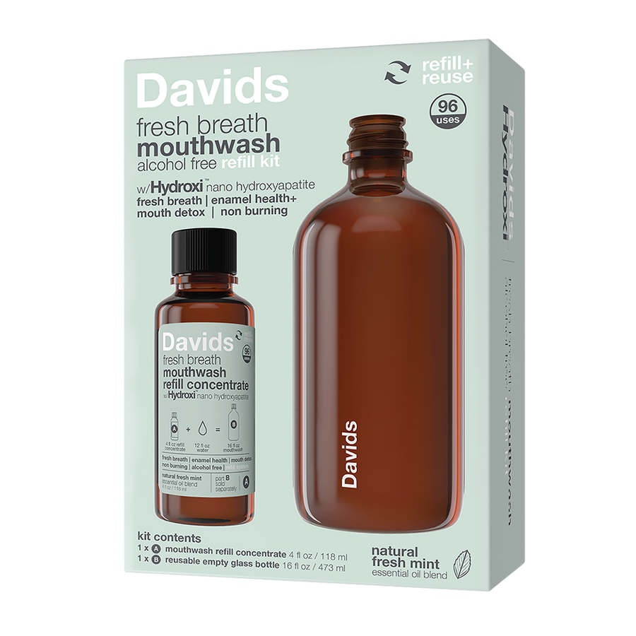 Davids Hydroxi™ fresh breath mouthwash - natural fresh mint