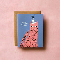 Spotted Cat Birthday Card