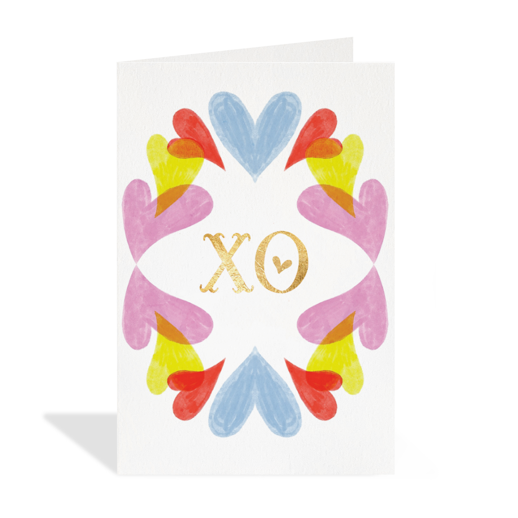 XO Hearts Petite Card