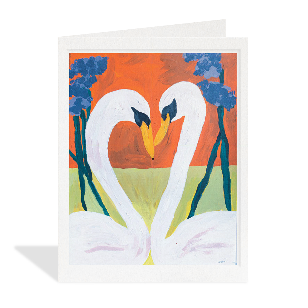 Swan Heart Card