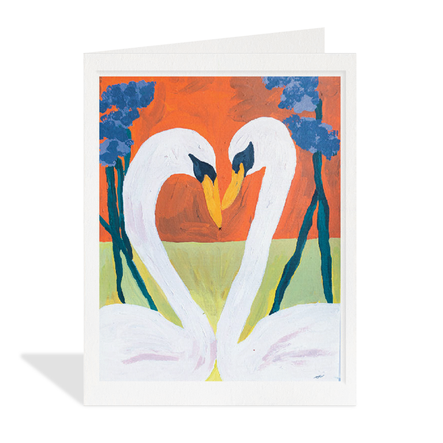 Swan Heart Card