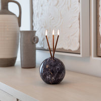 Neva Vase - Charcoal Marble Candle Holder