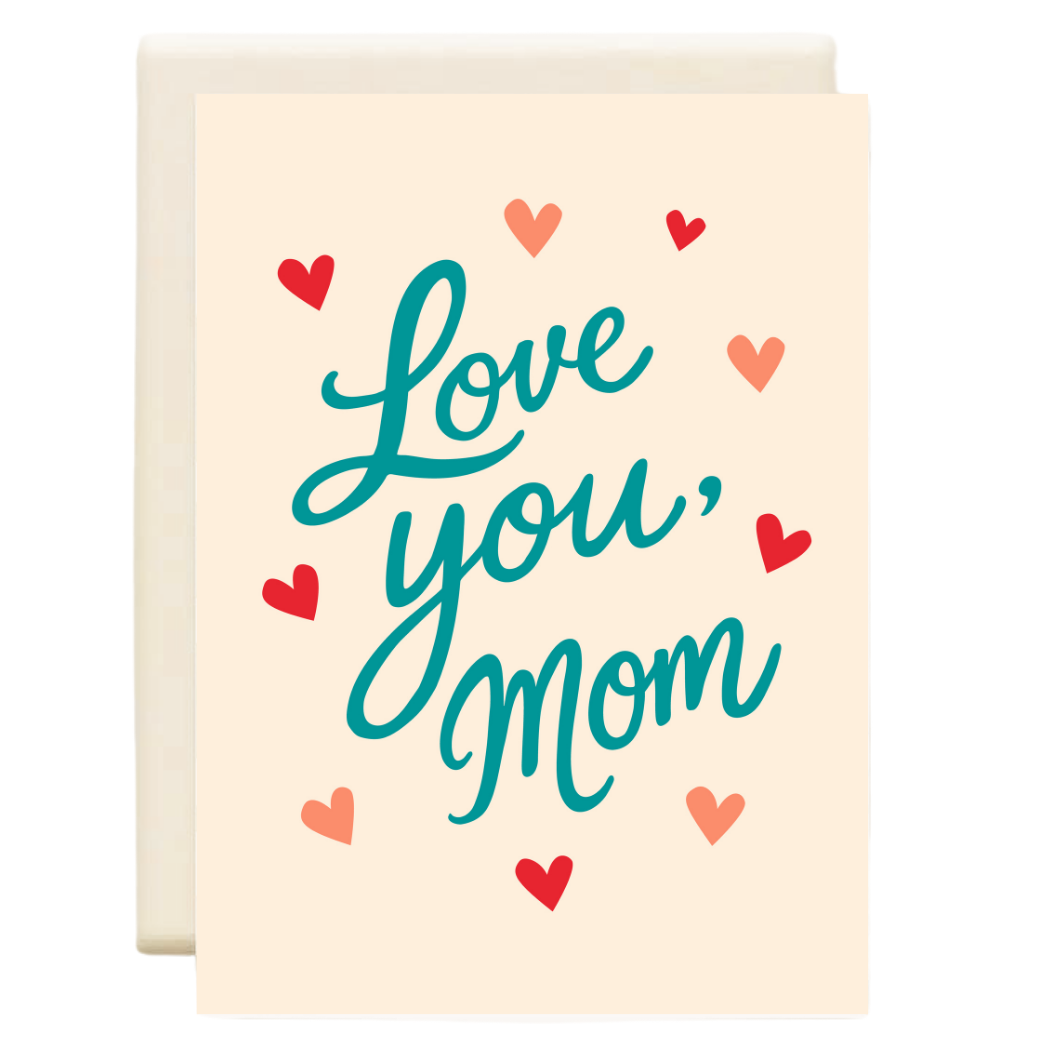 Love You Mom Hearts | Mother's Day Greeting Card