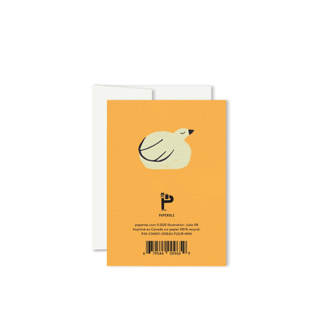 L'Oiseau Fleur Miniature Greeting Card