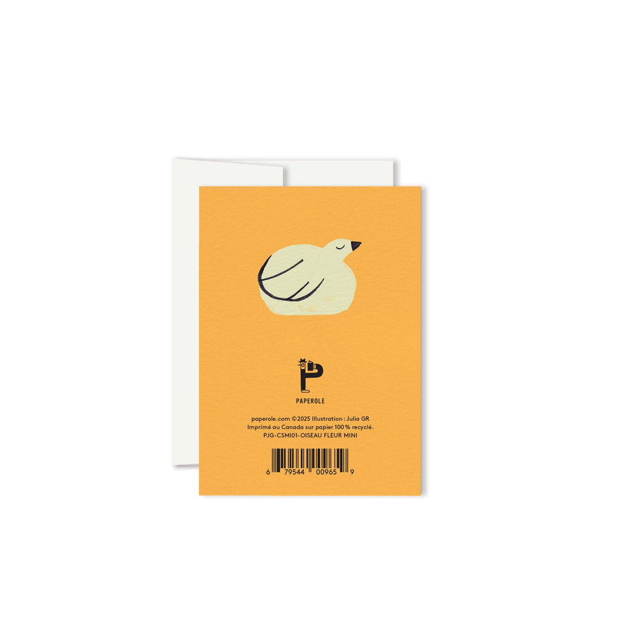 L'Oiseau Fleur Miniature Greeting Card