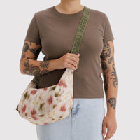 Baggu Medium Nylon Crescent Bag - Abstract Floral