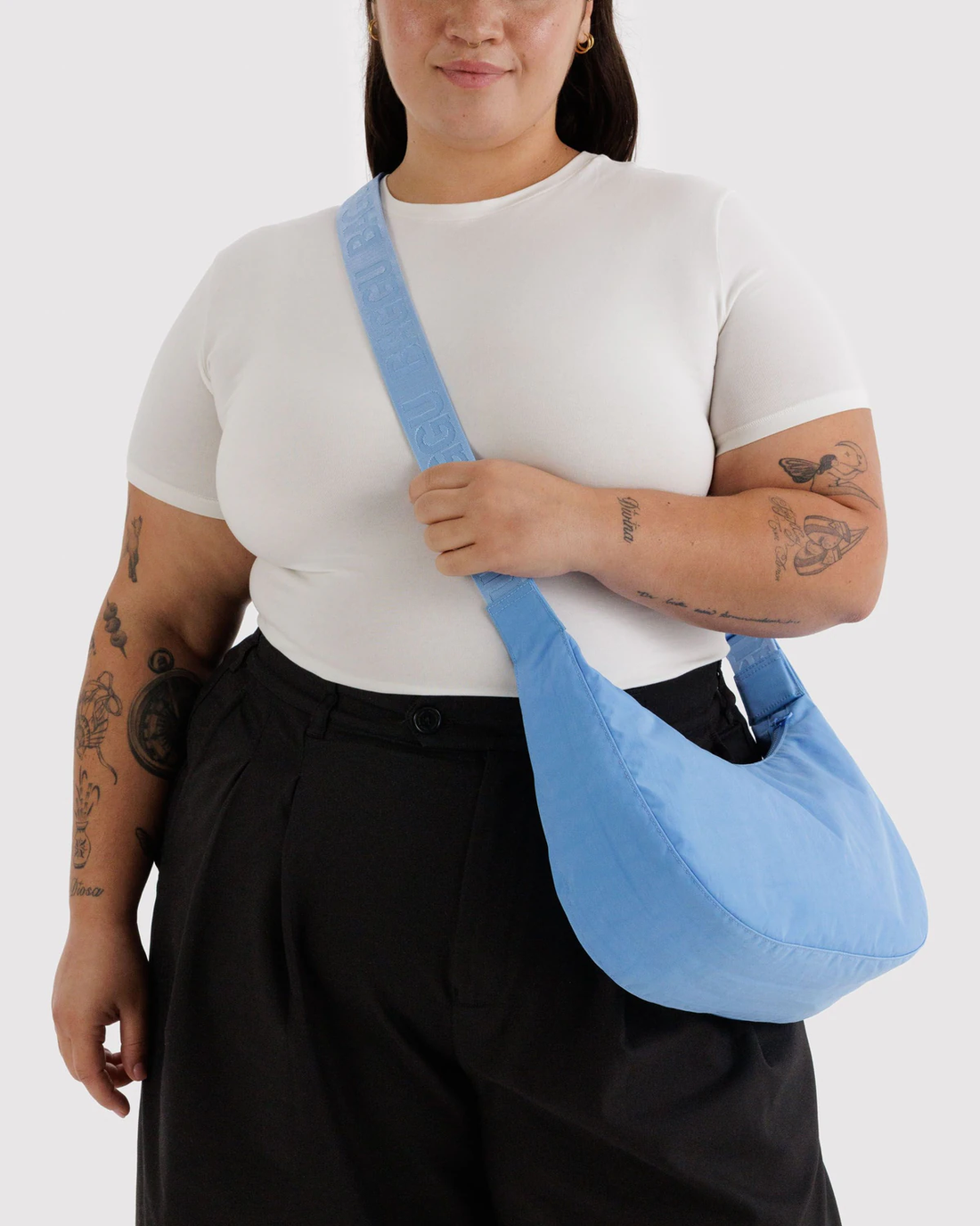Baggu Medium Nylon Crescent Bag - Piscine