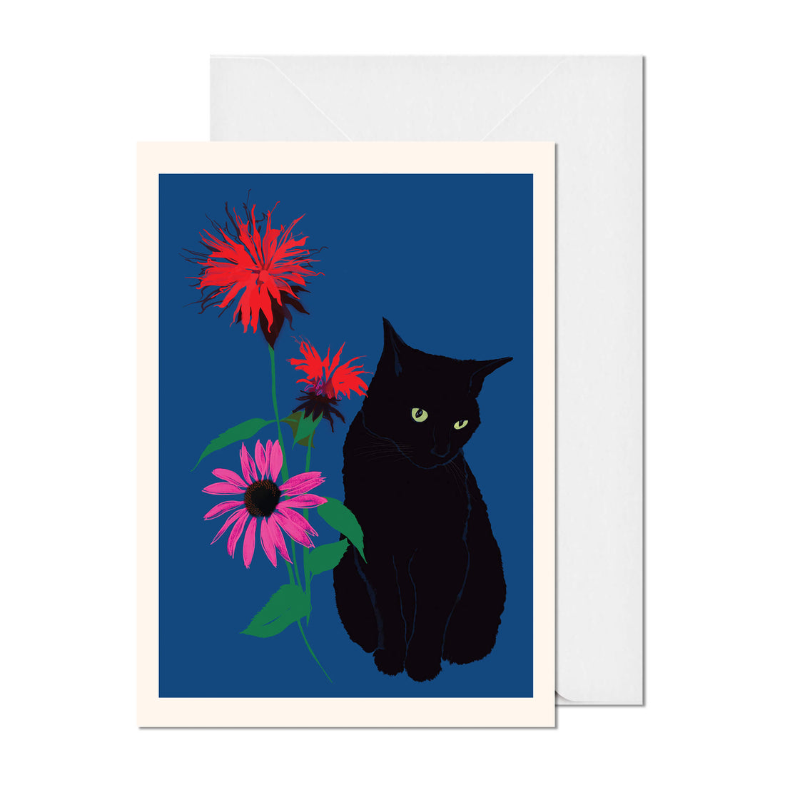 Sparkle in the Wildflowers – Bee Balm & Echinacea Greeting Card
