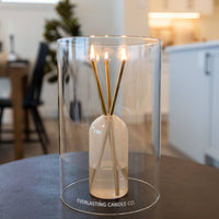 Glass Hurricane Vase for Candles – Clear