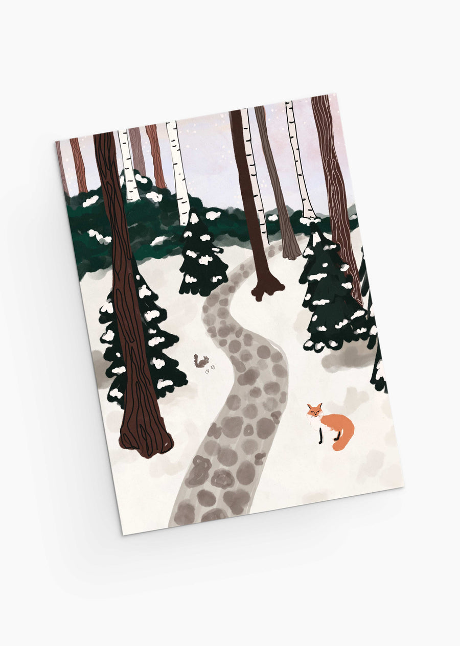 A Forest Full of Winter Magic - Christmas Greeting Card