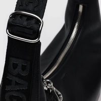 Baggu Small Recycled Leather Crescent - Black