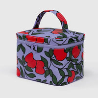 large Baggu cosmetic case with apple tree pattern on a white background