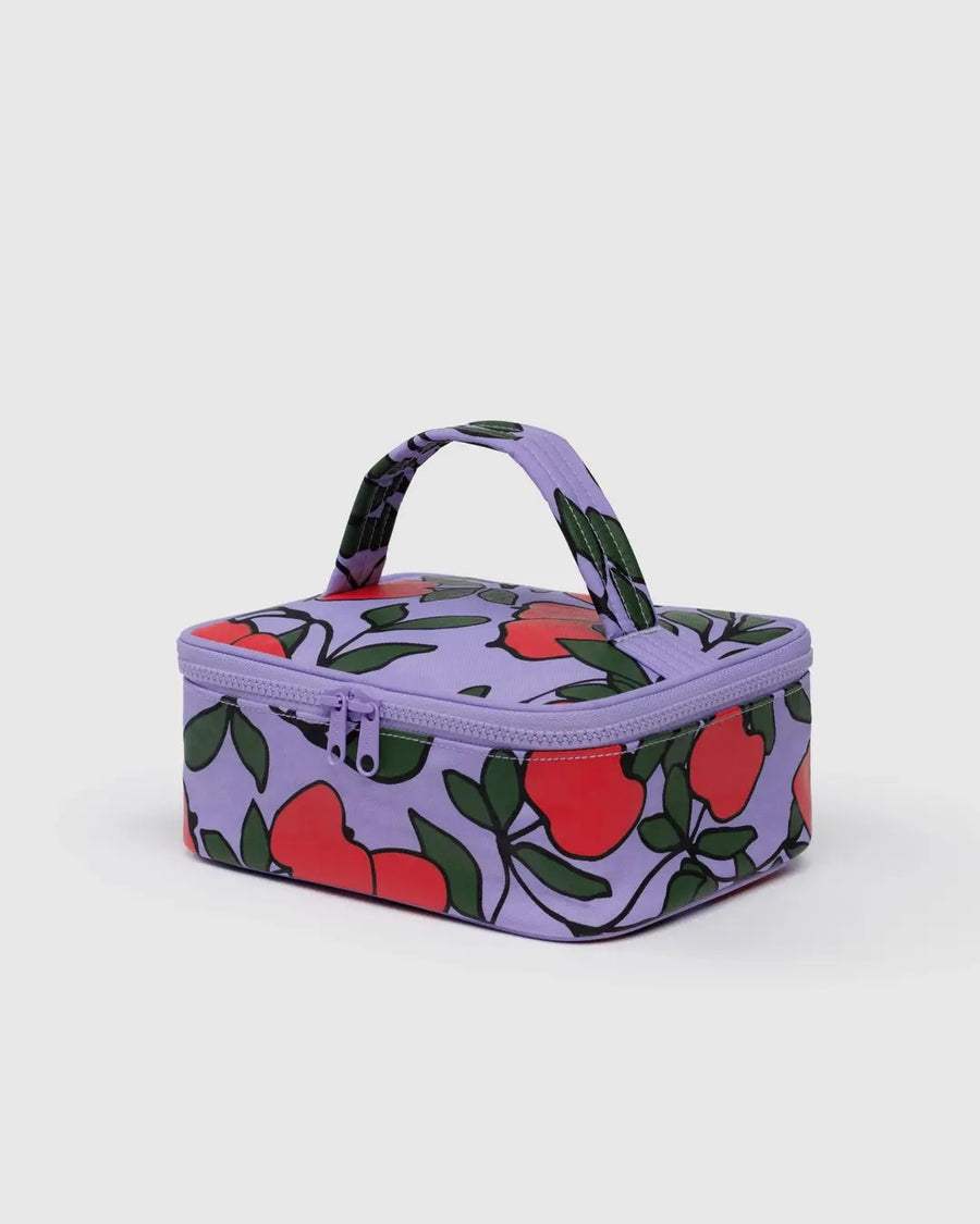 baggu small cosmetic case in apple tree print against a white background