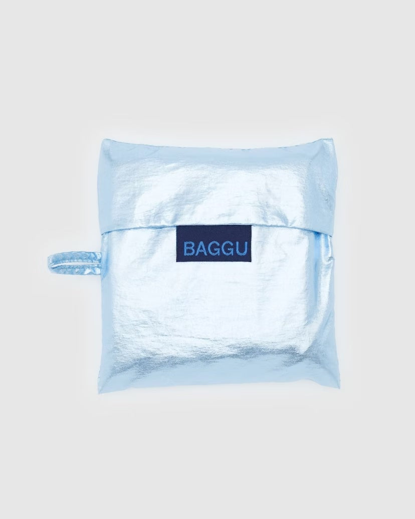 Baggu Reusable Bag - Metallic Light Blue