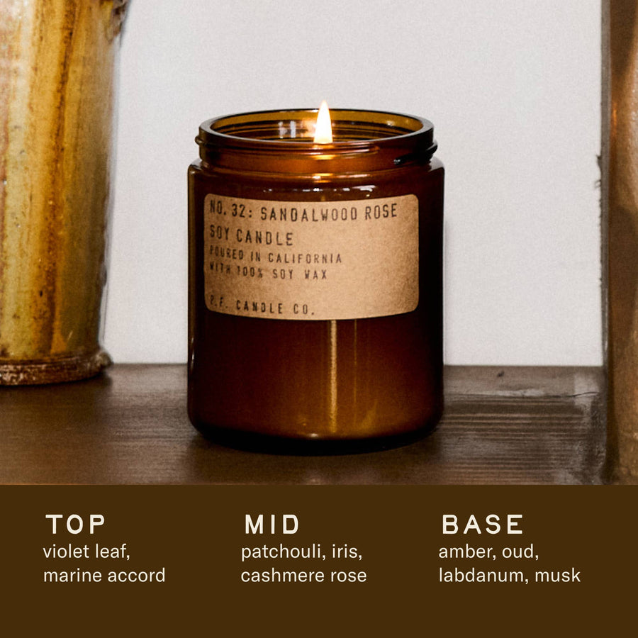 Sandalwood Rose Soy Candle