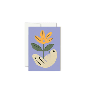 L'Oiseau Fleur Miniature Greeting Card