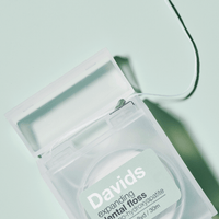 Davids Hydroxi™ Expanding Dental Floss / Refillable Dispenser + Refill / Mint / 60m