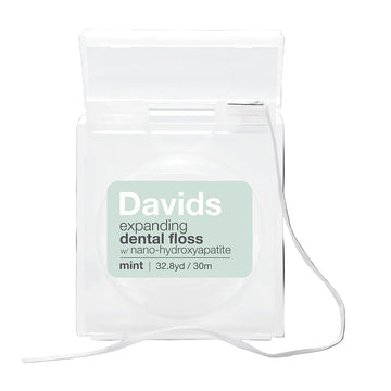 Davids Hydroxi™ Expanding Dental Floss / Refillable Dispenser / Mint / 30m