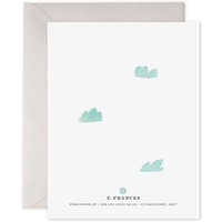 Hi Baby Sky | Rainbow Clouds New Baby Greeting Card