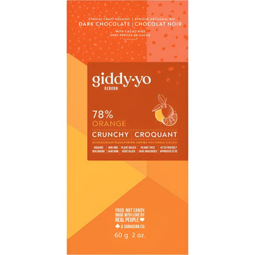 Giddy-yo 76% Dark Chocolate - Orange