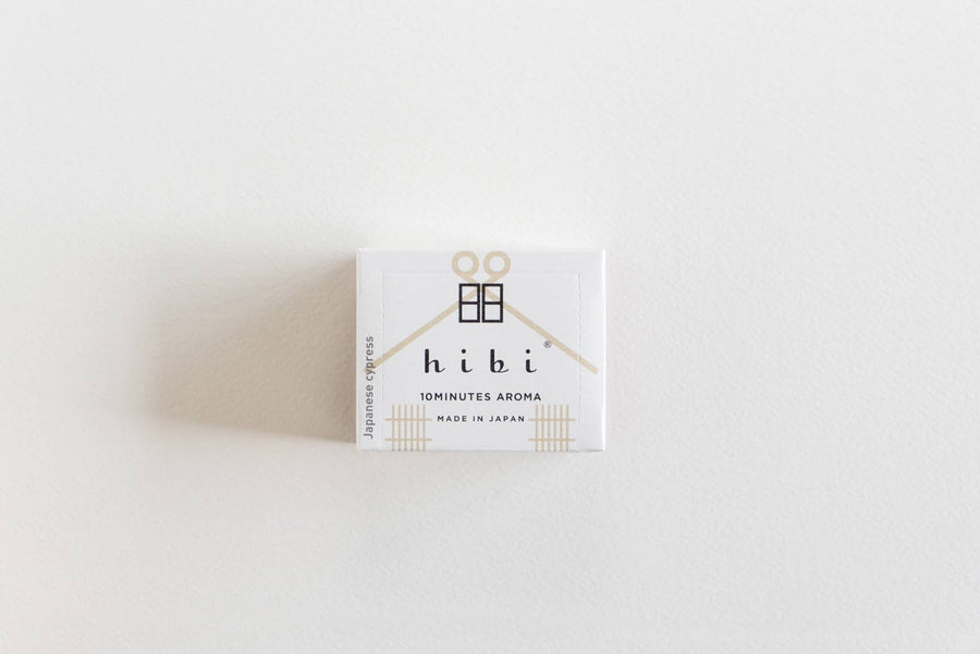 Hibi Japanese Cypress incense match packaging on a white background