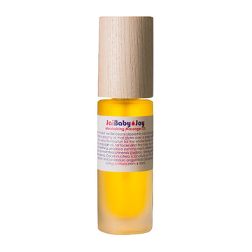 30ml bottle of Jai Baby Joy Moisturizing Massage Oil on a white background