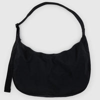 baggu large black crescent bag against a white background