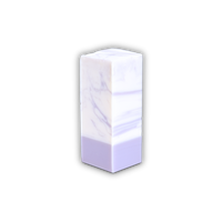 Marbled lavender and white Soap So Co Lavender Dream mini soap bar on a white background
