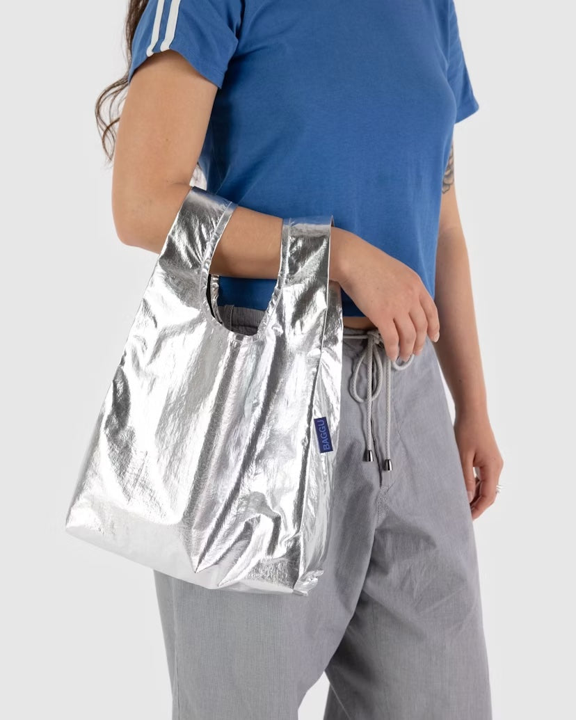 Baby Baggu Reusable Bag - Metallic Silver