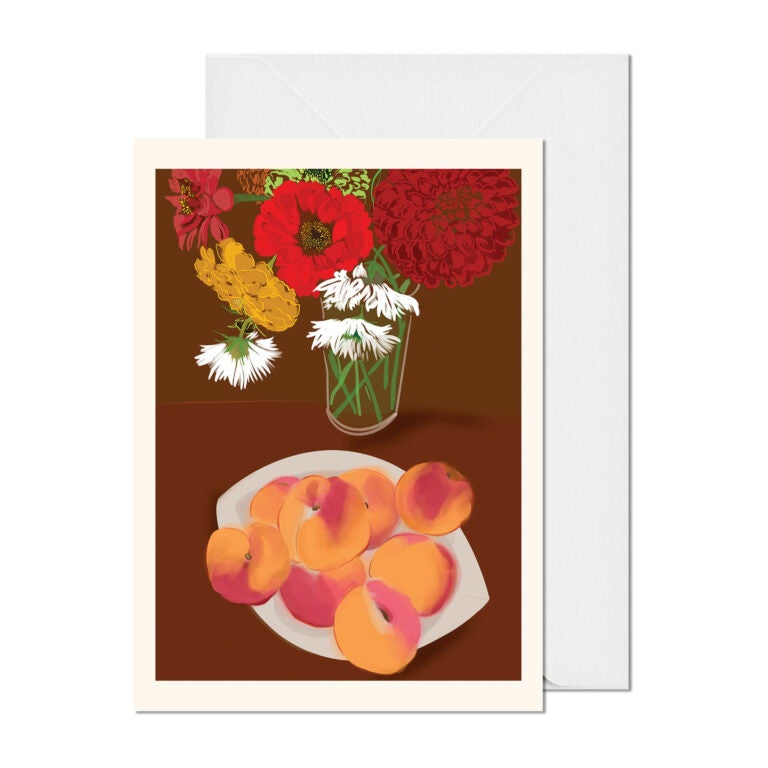 Niagara Flowers and Peaches Greeting Card