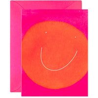 Orange Smiley | Blank Notecard Greeting Card