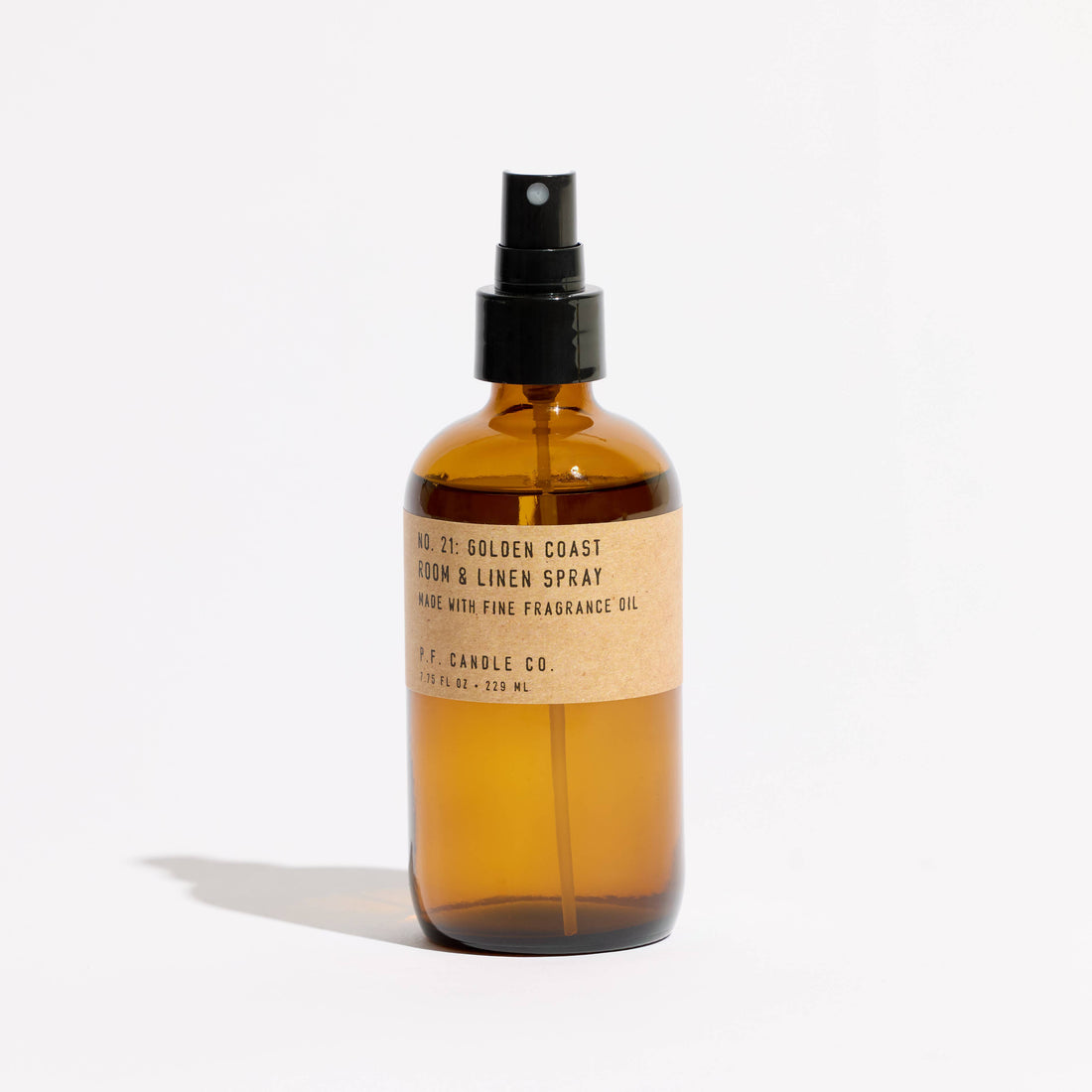 PF Candle Gold Coast Spray in an amber glass bottle with black spray nozzle 